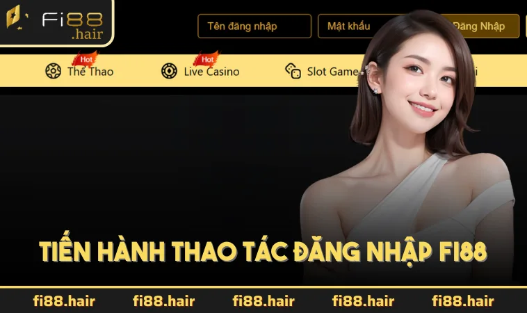 Tiến hành thao tác đăng nhập FI88